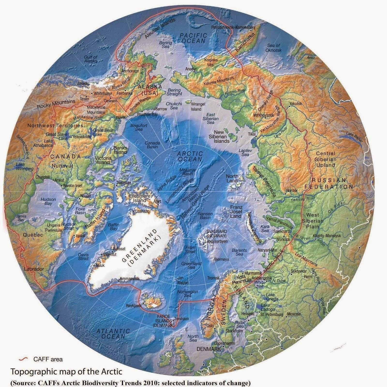 Северный Ледовитый океан, Полярный круг: ...