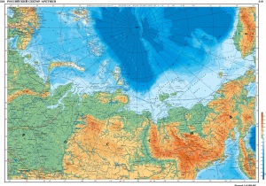 Карта Русская Арктика. Российский сектор Арктики