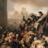 Право народа на восстание против тирании как признак 'нормальности' страны? (Эпизод сентябрьских дней 1830 года на большой площади Гран-Плас Брюсселя, плакат Гюстава Вапперса.) Эпизод сентябрьских …