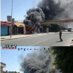 На углу улицы Аль-Дахмани был сильный пожар, причины пока неизвестны. На углу улицы Аль-Да…