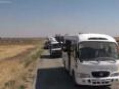 большая колонна террористов банды Таухид Риф в Алеппо большая колонна терр…