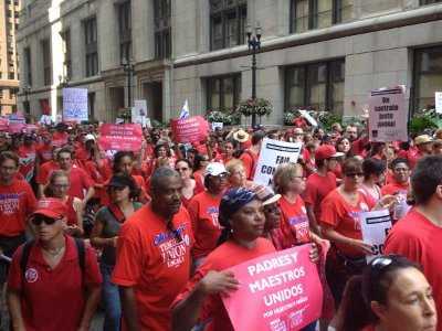 Протесты учителей в Чикаго