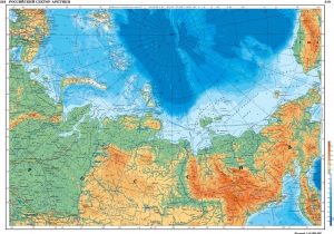 Карта Русская Арктика. Российский сектор Арктики