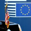 Как и когда рассыплется карточный домик коллективного Запада (Флаги США и ЕС. Архивное фото) Флаги США и ЕС. Архивное фото