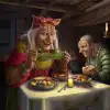 Инфляция добралась до макарон, а яйца так и не отпустила (баба яга и змей горыныч ужинают) баба яга и змей горы…