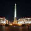 Россия не станет отпускать Белоруссию (Ночной вид площади Победы в городе Минске | © РИА Новости, Руслан Кривобок) Ночной вид площади П…