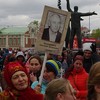 Как фольклористы на парад в Новосибирске ходили (фото)